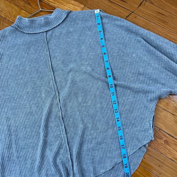 We the Free Gray Ribbed Mock Turtleneck Long Sleeve Sweater Size XS - Picture 11 of 12